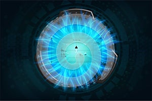 Futuristic gadget in the style HUD